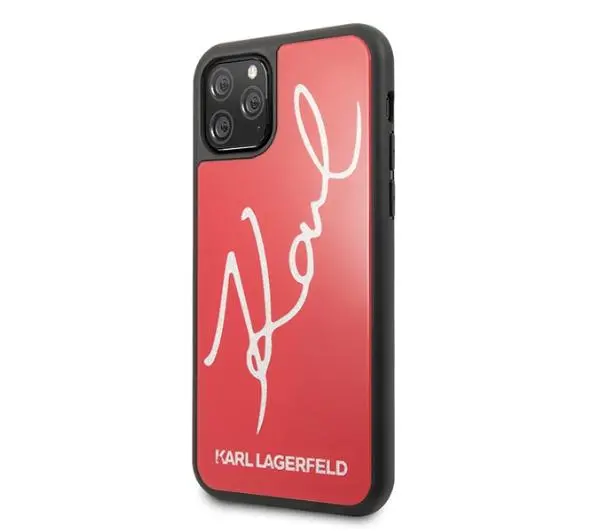 Karl Lagerfeld Glitter Karl Signature KLHCN65DLKSRE do iPhone 11 Pro Max Czerwony