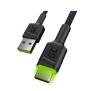 Kabel Green Cell GC Ray USB - USB-C LED 1,2m Czarny