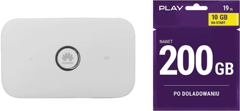 Router bezprzewodowy z 4G Huawei E5573C Biały + Starter Play 10GB