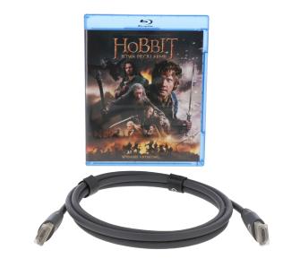 Kabel HDMI Oehlbach HS 170 1,7m Czarny + Blu-ray Hobbit