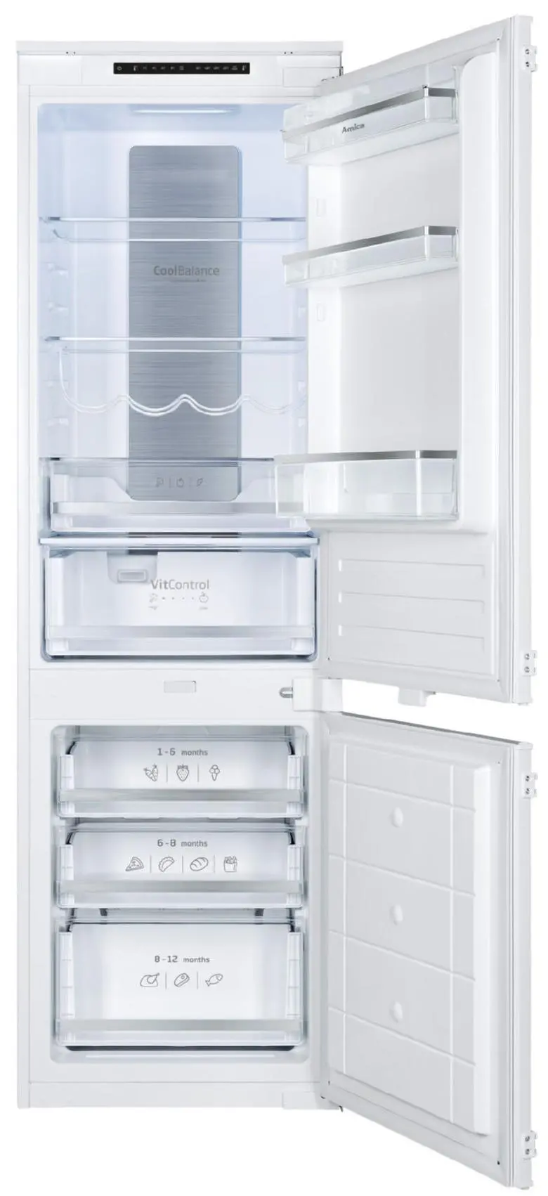 Lodówka Amica BK3055. 6 NFMAA Pełny No Frost 177,6cm Szuflada z kontrolą wilgotności