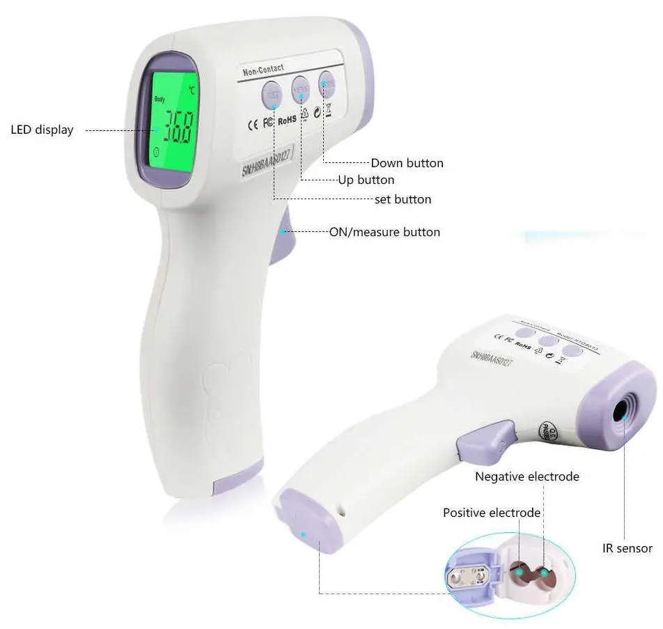 фото Інфрачервоний термометр Hetaida HTD8813