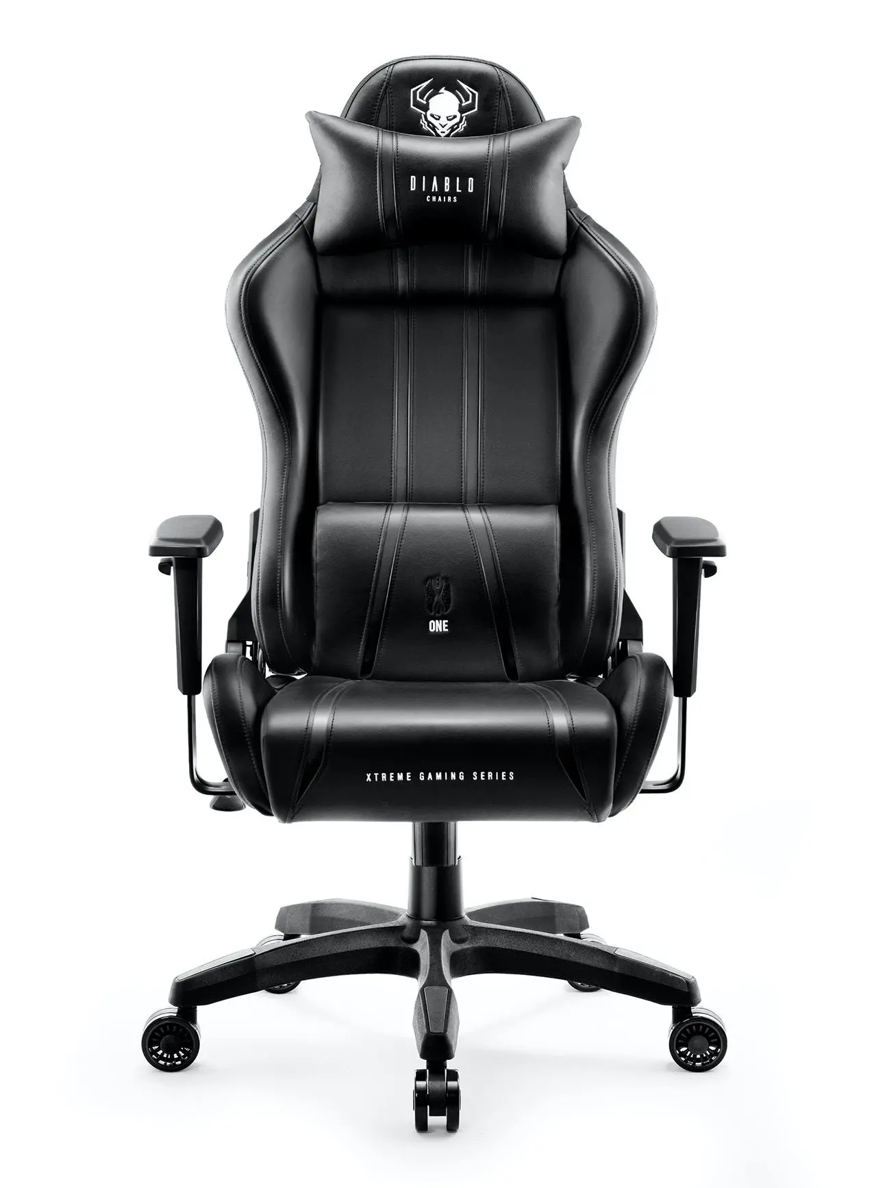 Fotel Diablo Chairs X-One 2.0 King Size Gamingowy do 160kg Skóra ECO Tkanina Czarno-czarny