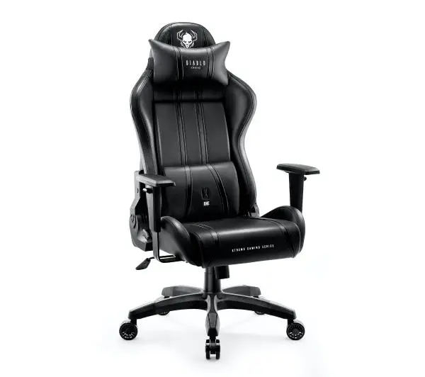 Diablo Chairs X-One 2.0 King Size Gamingowy do 160kg Skóra ECO Tkanina Czarno-czarny - Kup na Raty - RRSO 0%