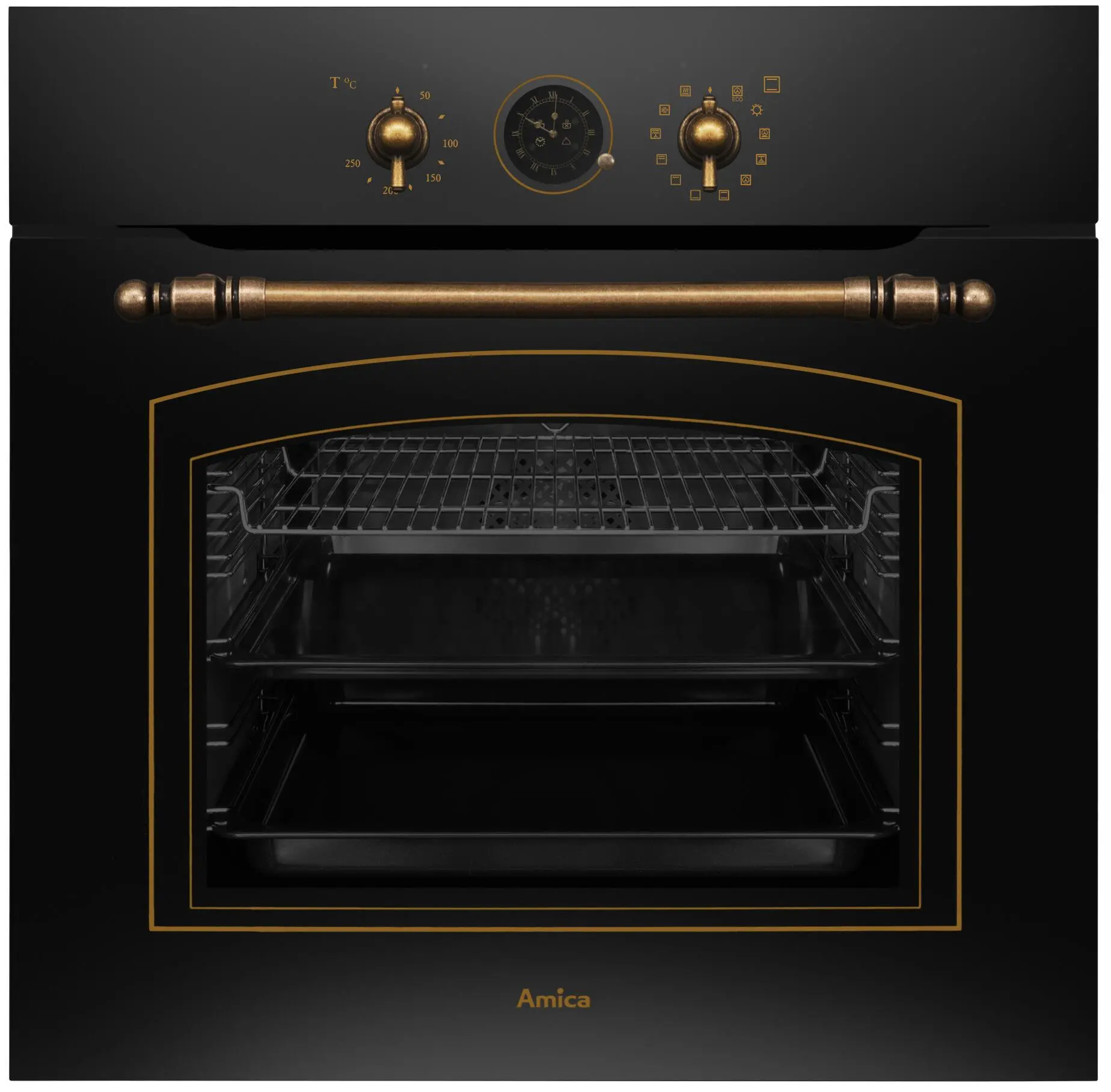Piekarnik elektryczny Amica ED17319B Retro Termoobieg Antracyt
