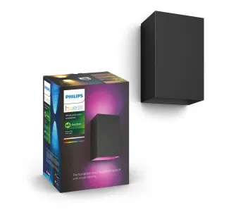Kinkiet zewnętrzny Philips Hue White and Colour Ambiance Resonate Czarny