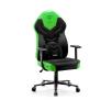 Fotel Diablo Chairs X-Gamer 2.0 Normal Size Gamingowy do 150kg Skóra ECO Tkanina Green emerald