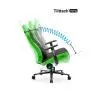 Fotel Diablo Chairs X-Gamer 2.0 Normal Size Gamingowy do 150kg Skóra ECO Tkanina Green emerald