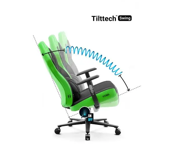 Diablo Chairs X-Gamer 2.0 Normal Size Gamingowy do 150kg Skóra ECO Tkanina Green emerald - Kup na Raty - RRSO 0%