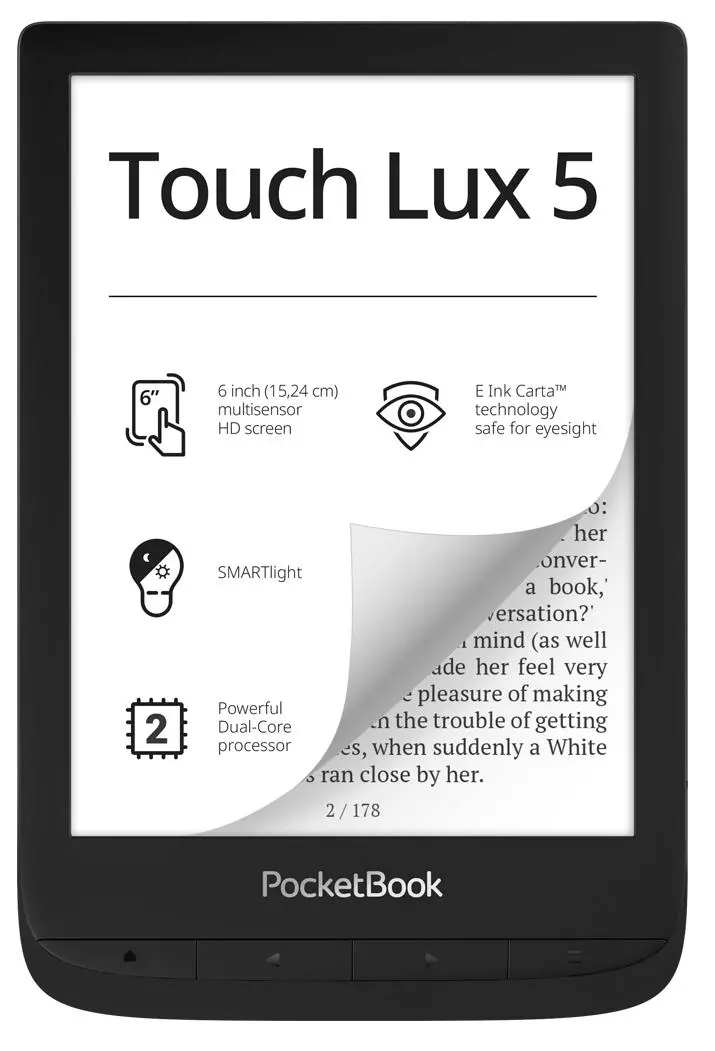 Czytnik E-booków Pocketbook Touch Lux 5 6" 8GB WiFi Czarny