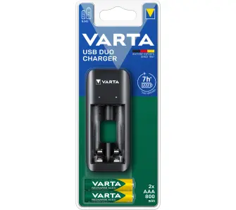 Ładowarka VARTA USB DUO CHARGER + 2 akumulatory AAA 800 mAh