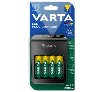 Ładowarka VARTA LCD PLUG CHARGER+ 4 akumulatorki 2100 mAh