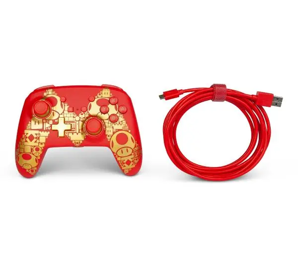 PowerA Enhanced Mario Golden M do Nintendo Switch Przewodowy