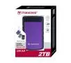 Dysk Transcend StoreJet H3P 2TB USB 3.0  Fioletowy