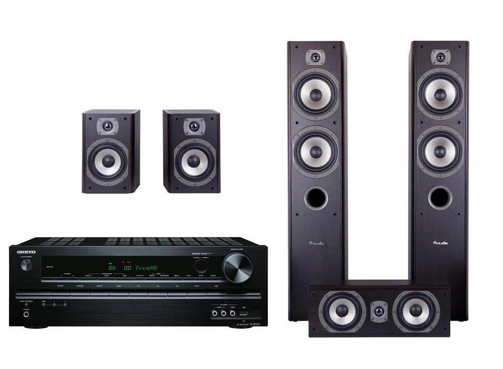 Zestaw kina Onkyo TX-SR313B, M-Audio HCS-9950 (czarny)