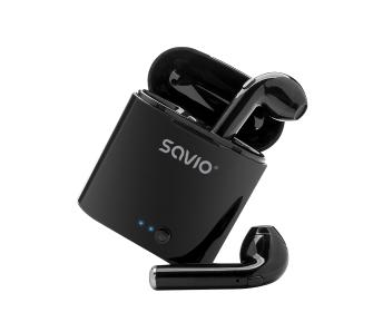 Słuchawki bezprzewodowe Savio TWS-02 Dokanałowe Bluetooth 5.0 Czarny
