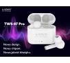 Słuchawki bezprzewodowe Savio TWS-07 PRO Dokanałowe Bluetooth 5.0 Biały