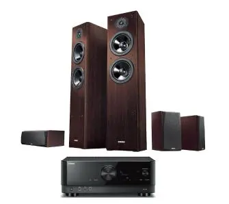 Zestaw kina Yamaha MusicCast RX-V4A Czarny, NS-F51/NS-P51 Orzech