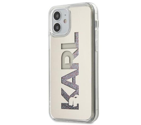 Karl Lagerfeld Mirror Liquid Glitter Karl Logo KLHCP12SKLMLGR do iPhone 12 mini-Zdjęcie-0