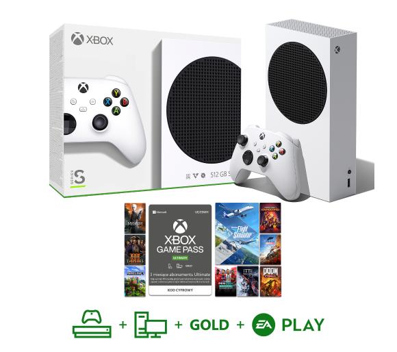 konsola Xbox Series S Xbox Series S + Game Pass Ultimate (3 m-ce)