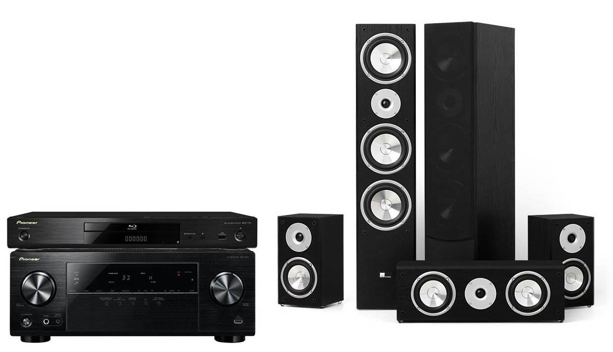 Zestaw kina Pioneer BDP-170K, VSX-424K, Pure Acoustics AV799 (czarny)