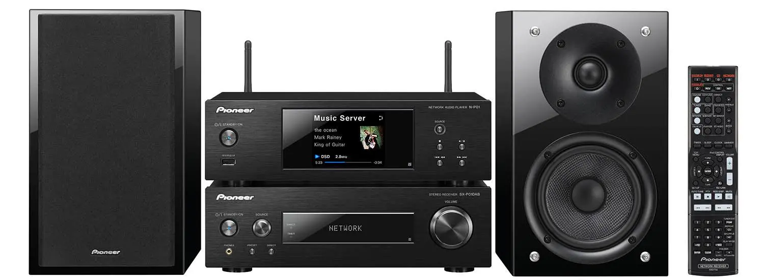 Wieża Pioneer P2-DAB 150W Wi-Fi Bluetooth DAB+, Internetowe Czarny