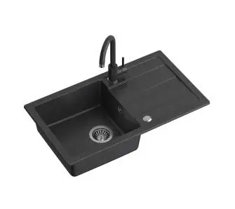 Zlewozmywak Quadron ZCM7744CZ_3623500BL CLEAR MAX Czarny + bateria Czarny