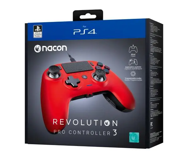 Nacon Revolution Pro Controller 3 do PS4 Przewodowy Czerwony - Kup na Raty - RRSO 0%