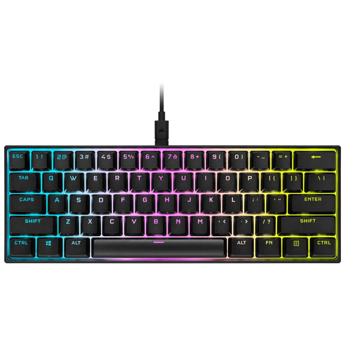 Klawiatura mechaniczna Corsair K65 RGB Mini Cherry MX Speed Czarny