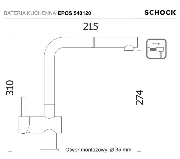Schock Epos 540120 Onyx Mosiądz - DRUGI -30%, ALBO 5-TY ZA 1ZŁ - Kup na Raty - RRSO 0%