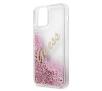 Etui Guess Glitter Liquid Vintage GUHCP12SGLVSPI do iPhone 12 mini Różowy