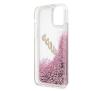 Etui Guess Glitter Liquid Vintage GUHCP12SGLVSPI do iPhone 12 mini Różowy