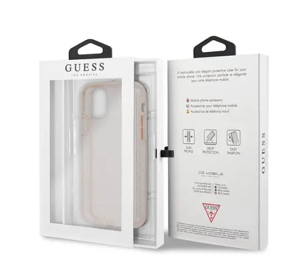 Guess Glitter GUHCN65PCGLPI do iPhone 11 Pro Max Różowy
