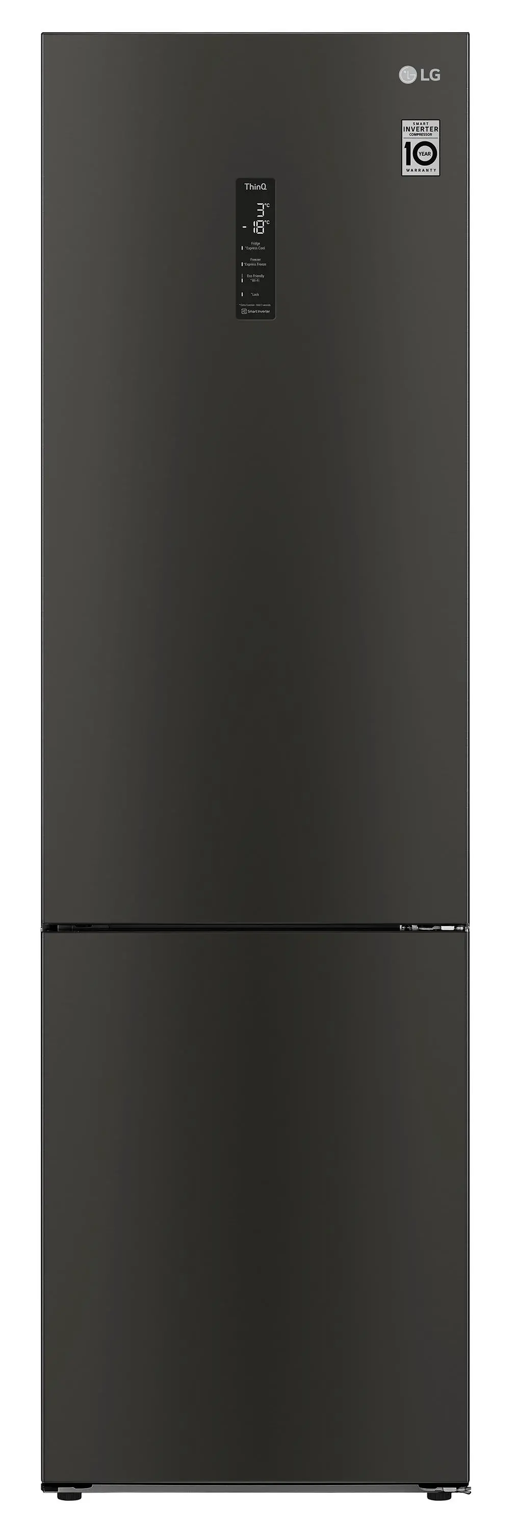 Lodówka LG GBB62BLFGC Pełny No Frost 203cm Szuflada z kontrolą wilgotności Zdalne sterowanie Czarny