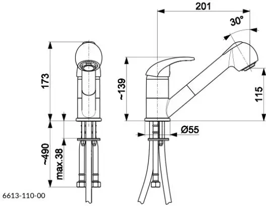 фото Змішувач для кухонної мийки KFA Armatura Indira 6613-110-81