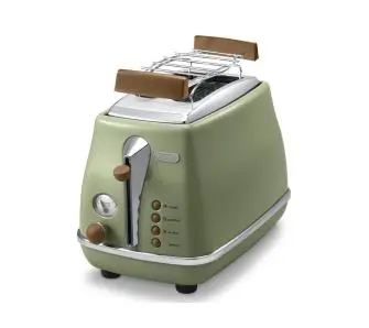 Toster DeLonghi Icona Vintage CTOV 2103.GR Ruszt do bułek Rozmrażanie 900W