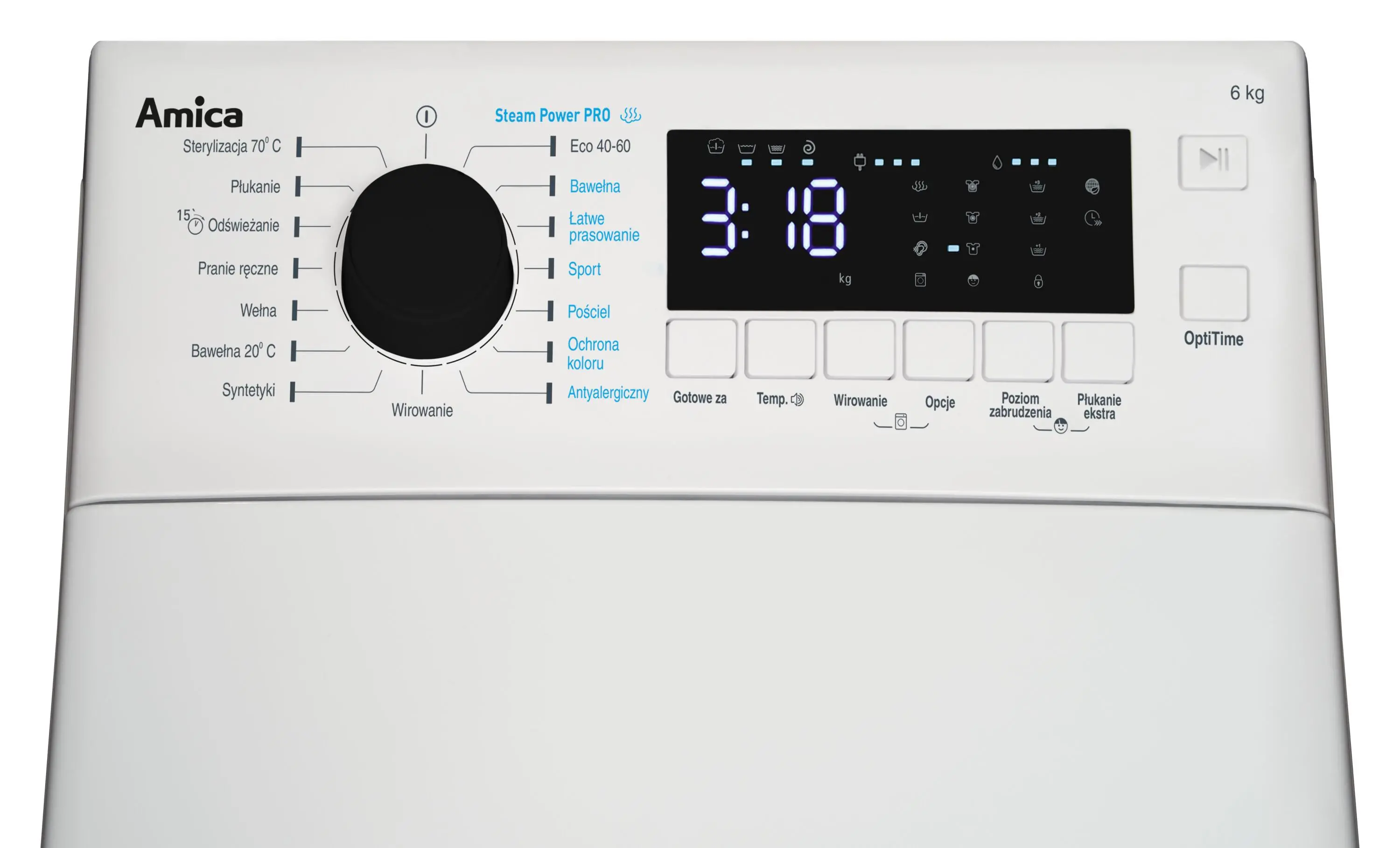 Pralka Amica DWA1T610DLS 6kg 1000obr/min Biała