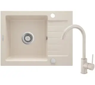 Deante Zorba ZQZA511A Beżowy + bateria Beżowy - ⚡ BESTSELLERY ⚡ - Kup na Raty - RRSO 0%