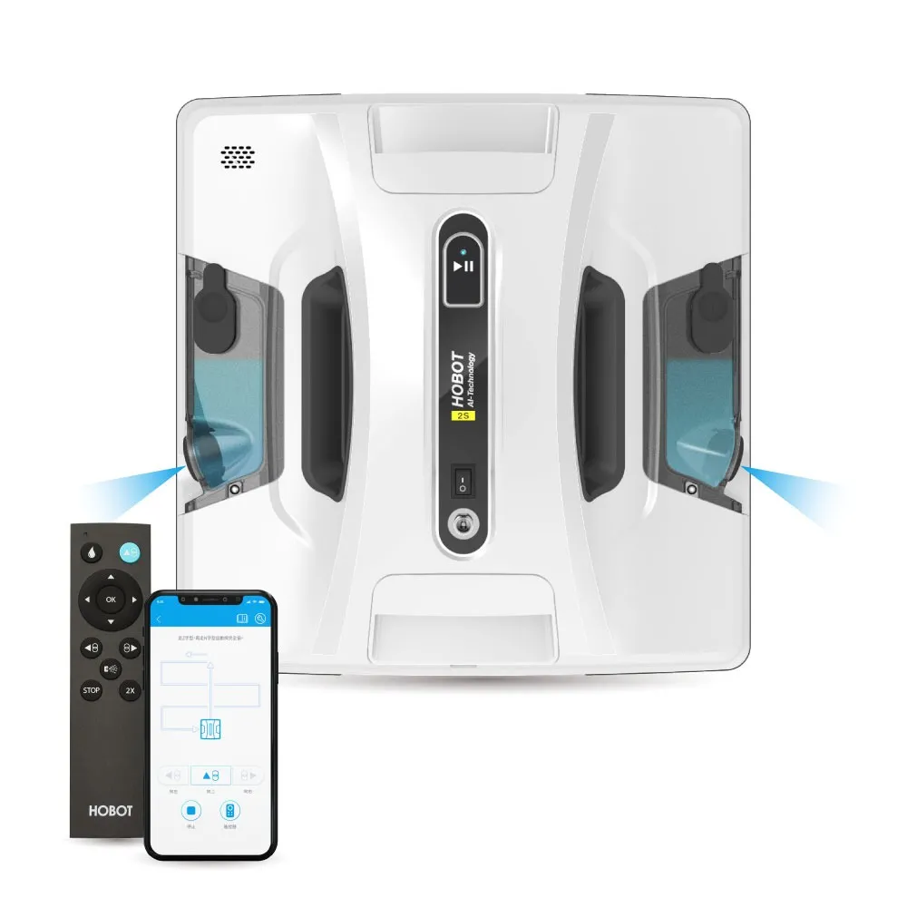 Robot do mycia okien Hobot 2S SiLENT Zasilanie awaryjne Funkcje AI