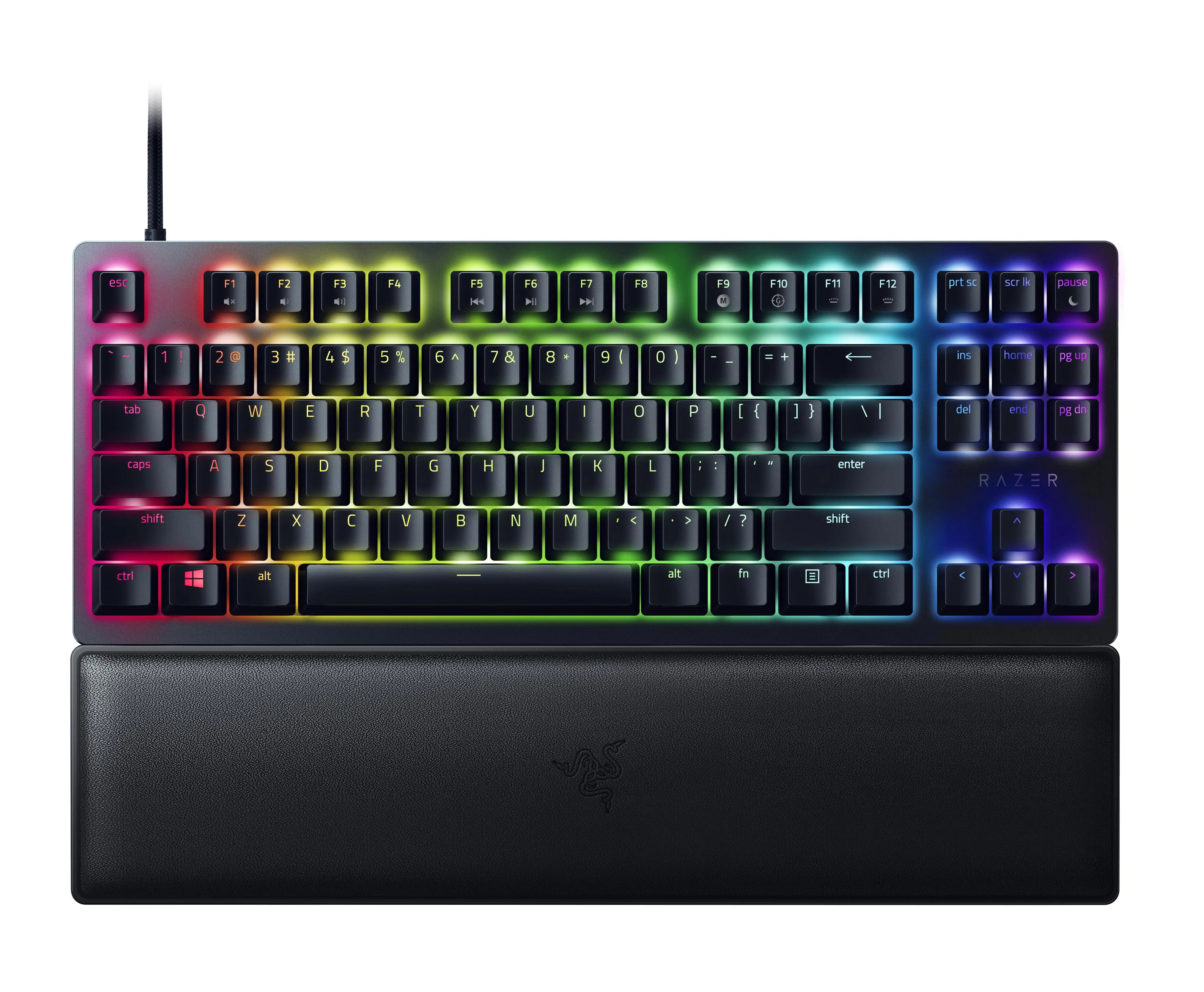 Klawiatura mechaniczna Razer Huntsman V2 TKL Clicky Purple Switch Czarny