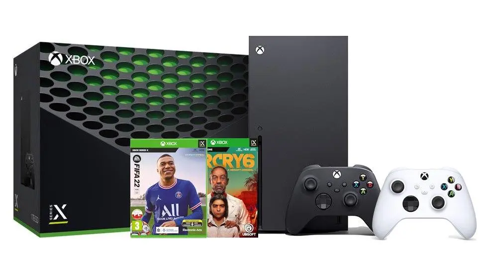 Konsola Xbox Series X z napędem + Dodatkowy Pad Biały 1TB + Far Cry 6 + FIFA 22
