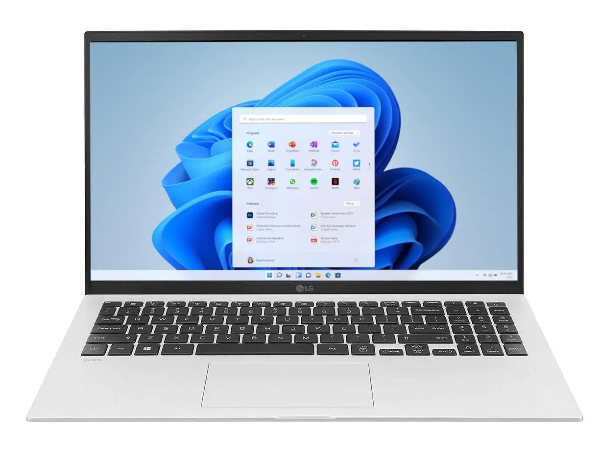 Laptop ultrabook LG Gram 15,6'' 2021 15Z90P-G.AA66Y i5-1135G7 16GB RAM 512GB Dysk SSD Win11 Srebrny