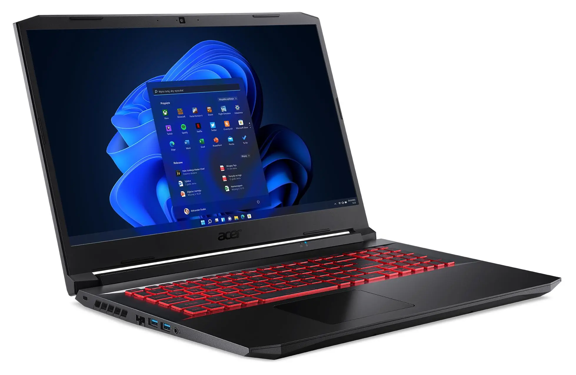 Laptop gamingowy Acer Nitro 5 AN517-41-R5WM 17,3" 144Hz R5 5600H 16GB RAM 1TB Dysk SSD RTX3050Ti Win11 Czarny