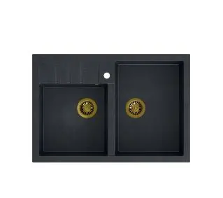 Quadron HCQB9062U8_PVDG1 Bill 120 Granitowy Czarny/Złoty - DRUGI -30%, ALBO 5-TY ZA 1ZŁ - Kup na Raty - RRSO 0%