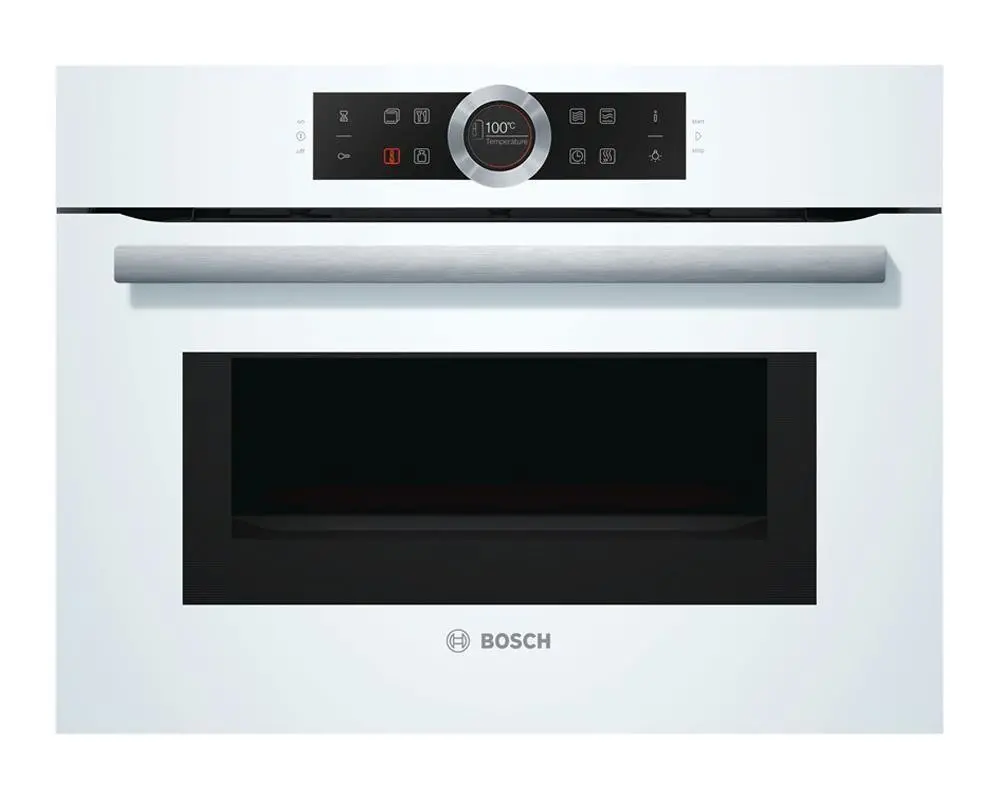 Piekarnik z mikrofalą Bosch Serie 8 CMG633BW1 Termoobieg Biały