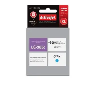 Tusz ActiveJet AB-985CN (zamiennik LC-985C) Błękitny 19,5 ml