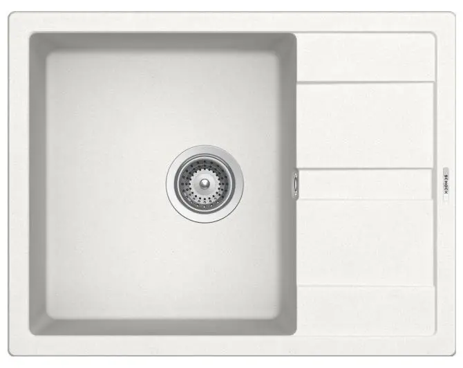Zlewozmywak Schock Ronda D-100L Granitowy Biały alpejski
