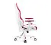 Fotel Diablo Chairs X-One 2.0 King Size Candy Rose Gamingowy do 160kg Skóra ECO Tkanina Biało-czerwony