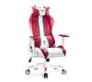 Fotel Diablo Chairs X-One 2.0 King Size Candy Rose Gamingowy do 160kg Skóra ECO Tkanina Biało-czerwony