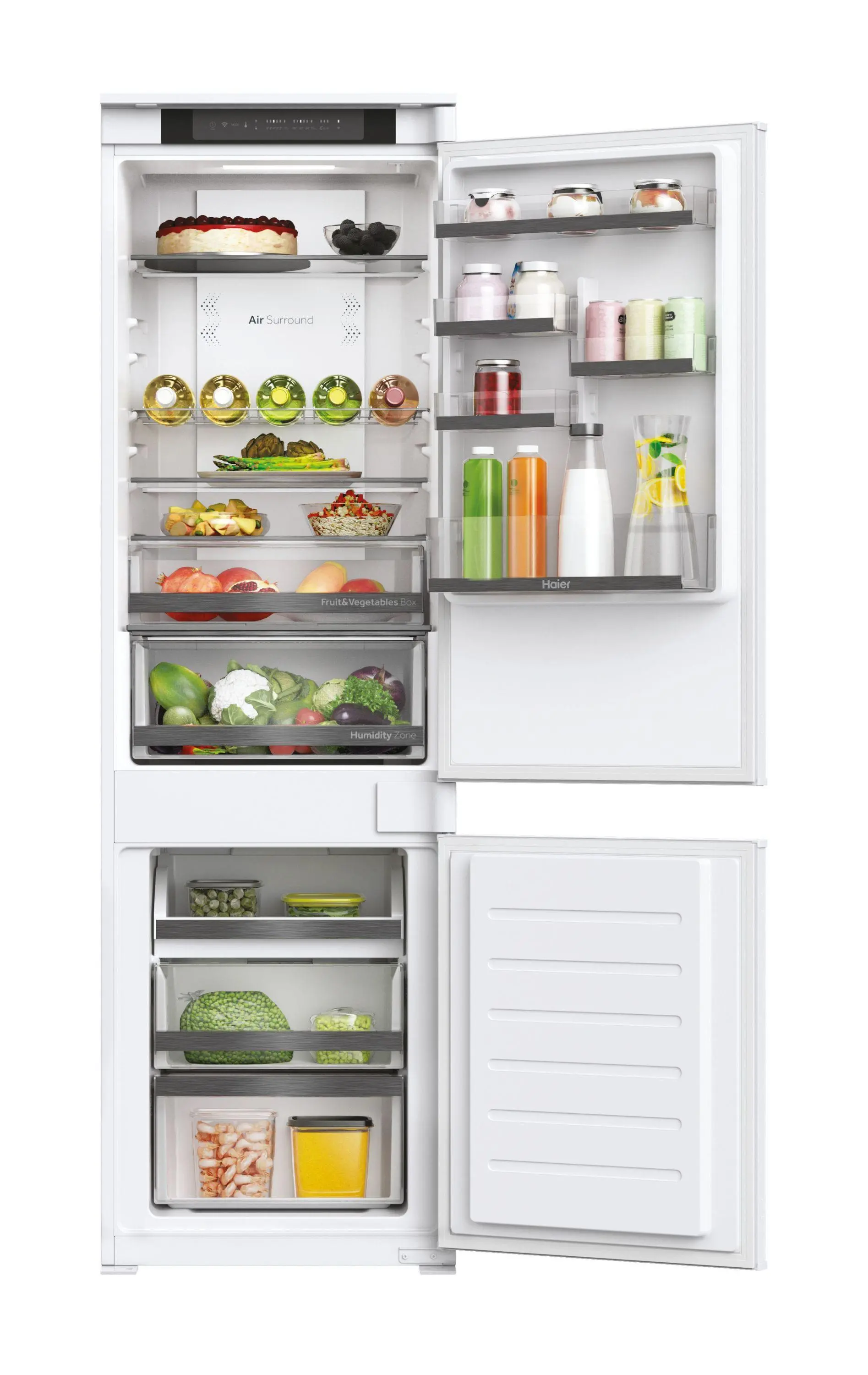 Lodówka Haier Seria 6 HBW5518E Pełny No Frost 177,2cm Szuflada z kontrolą wilgotności
